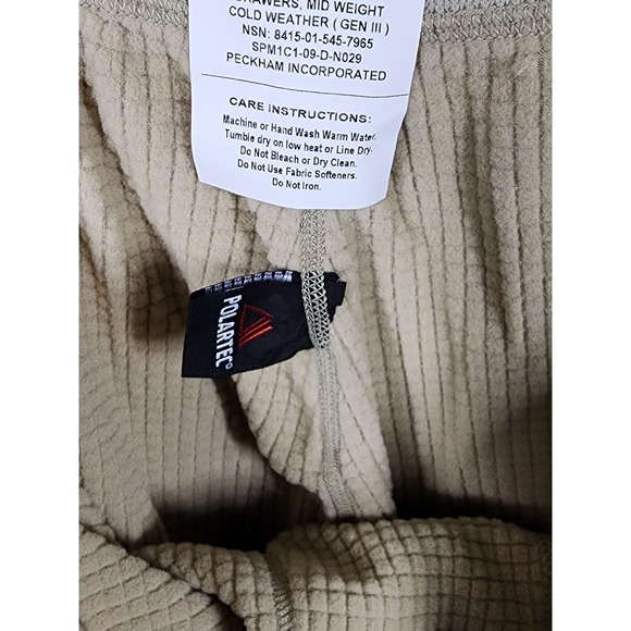 US Military ECWCS Pants Mens 2XL Regular Tan Gen III Level 2 Polartec Base Layer - Picture 4 of 5